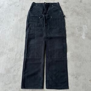 Vintage Y2K Carhartt black double knee work wear carpenter pants